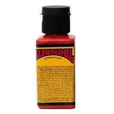 Alphanamel Lettering Enamel - 2.5 fl oz (147 ml) - Alpha Red - merriartist.com