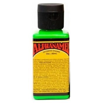 Alphanamel Lettering Enamel - 2.5 fl oz (147 ml) - Electroshock Green (fluorescent) - merriartist.com