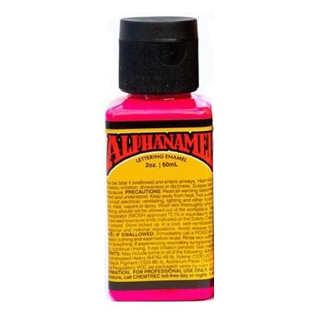 Alphanamel Lettering Enamel - 2.5 fl oz (147 ml) - Electroshock Pink (fluorescent) - merriartist.com