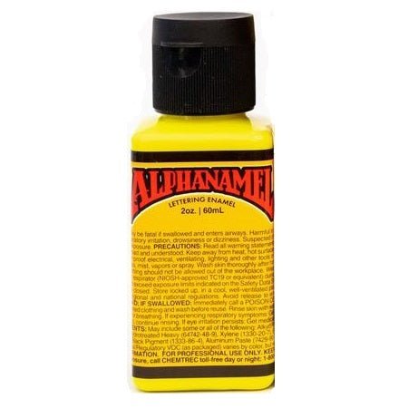 Alphanamel Lettering Enamel - 2.5 fl oz (147 ml) - Electroshock Yellow (fluorescent) - merriartist.com