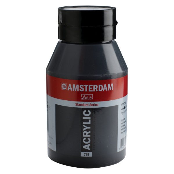 Amsterdam Standard Acrylic Paint 1000ml Jar - Oxide Black - The Merri Artist - merriartist.com