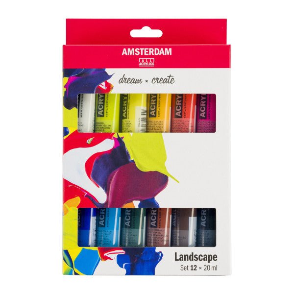 Amsterdam Standard Series Acrylic Paint 12 Color Set - 20 ml Tubes - Landscape - merriartist.com