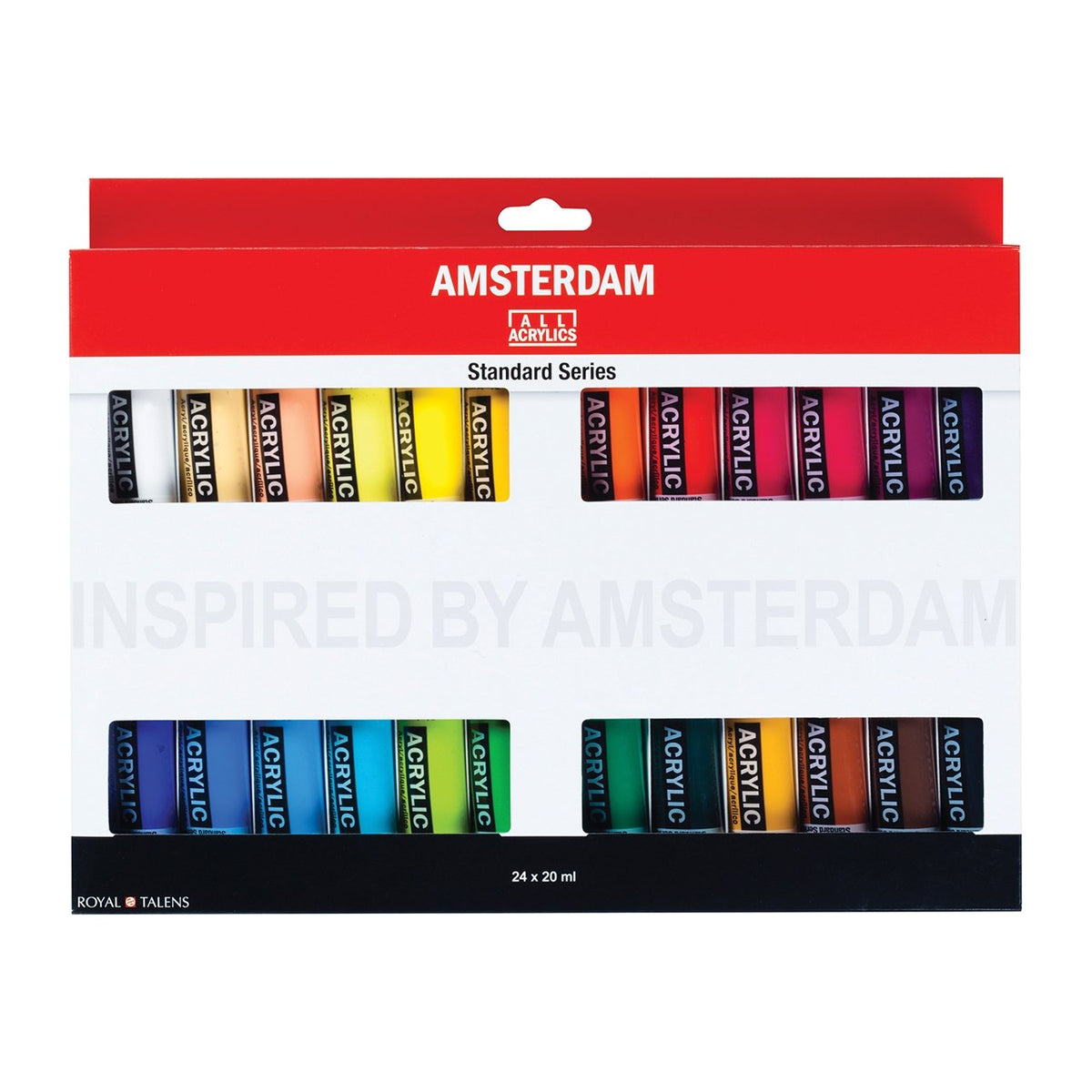 Amsterdam Standard Series Acrylic Paint Set of 24 Colors in 20ml tubes - merriartist.com