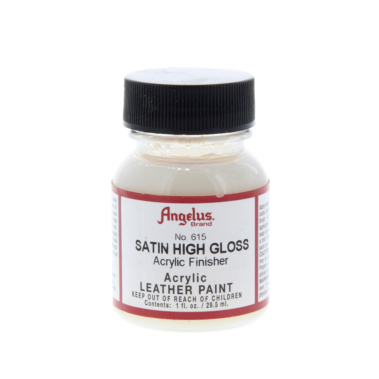 Angelus Acrylic Leather Finisher - 1 oz. Bottle - No. 615 Satin High Gloss - merriartist.com