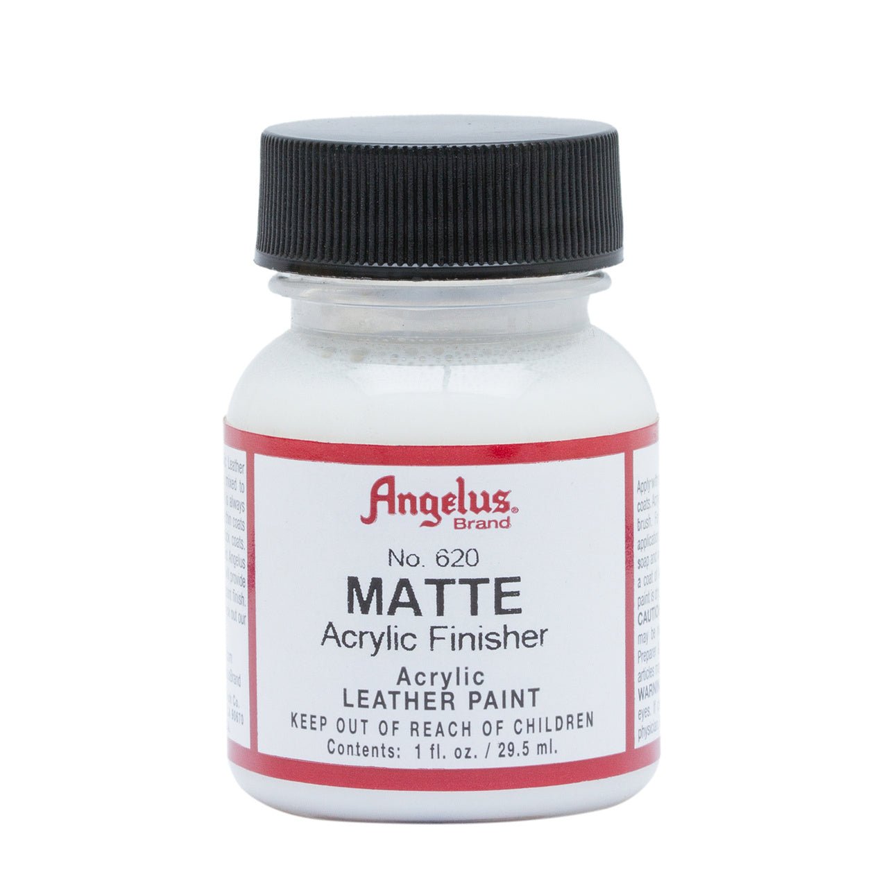 Angelus Acrylic Leather Finisher - 1 oz. Bottle - No. 620 Matte - merriartist.com