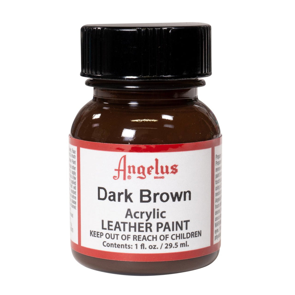 Angelus Acrylic Leather Paint - 1 oz. Bottle - Dark Brown - merriartist.com