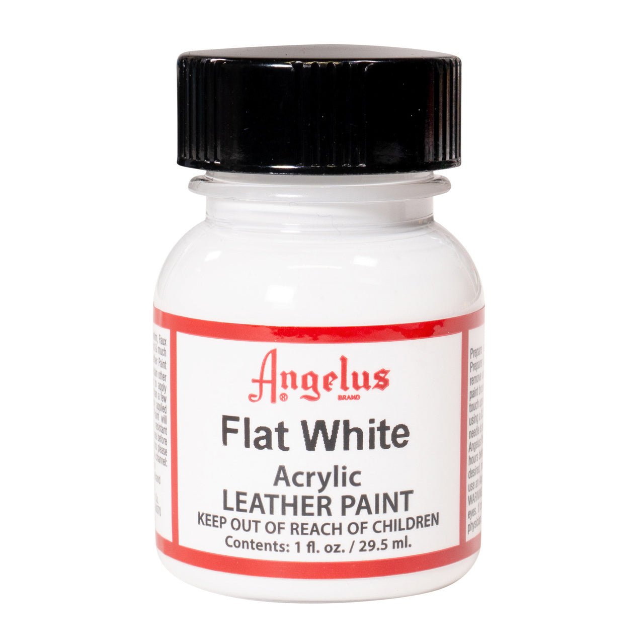 Angelus Acrylic Leather Paint - 1 oz. Bottle - Flat White - merriartist.com