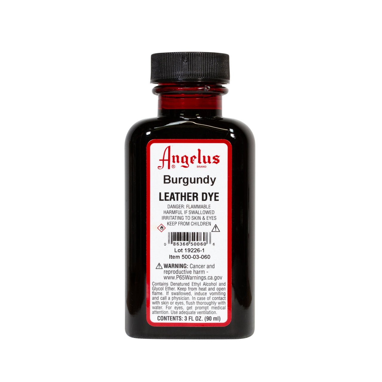 Angelus Leather Dye 3 fl oz (88.7 ml) - Burgundy - merriartist.com