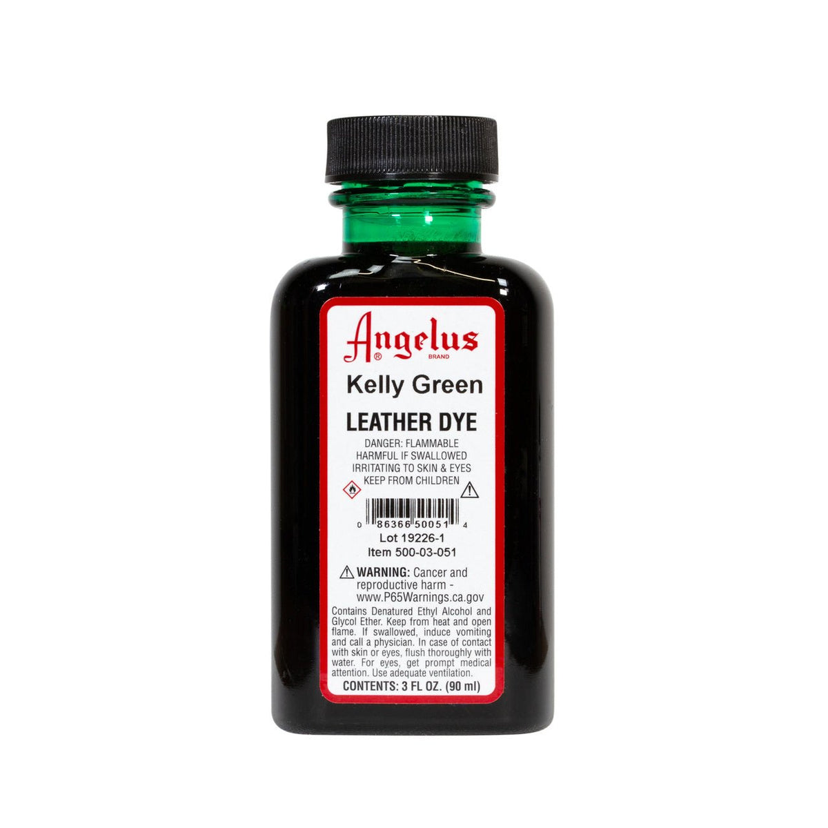 Angelus Leather Dye 3 fl oz (88.7 ml) - Kelly Green - merriartist.com
