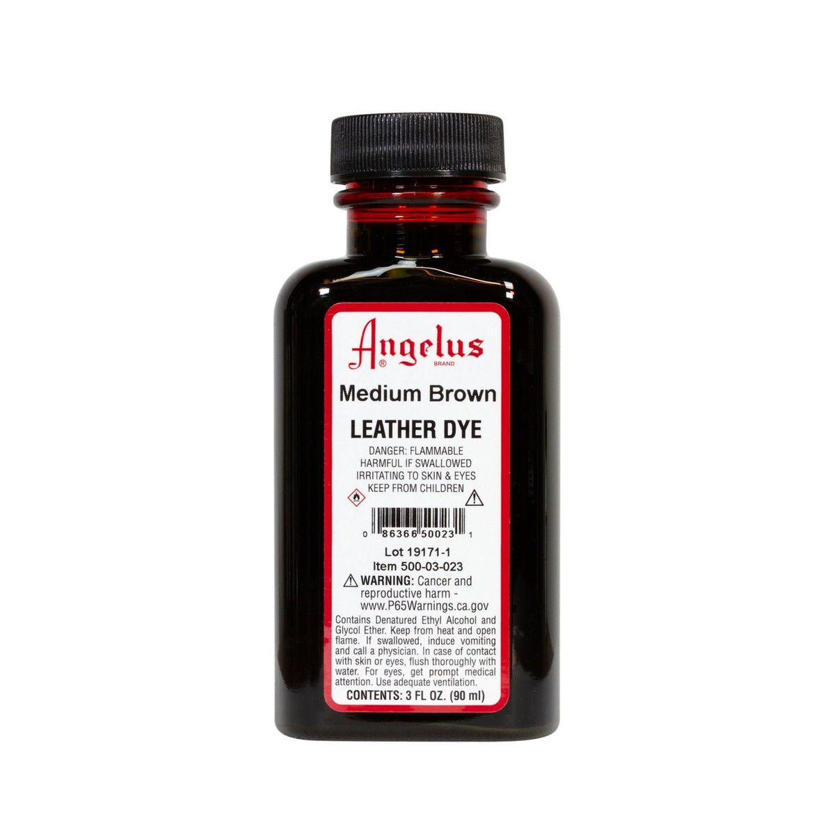 Angelus Leather Dye 3 fl oz (88.7 ml) - Medium Brown - merriartist.com