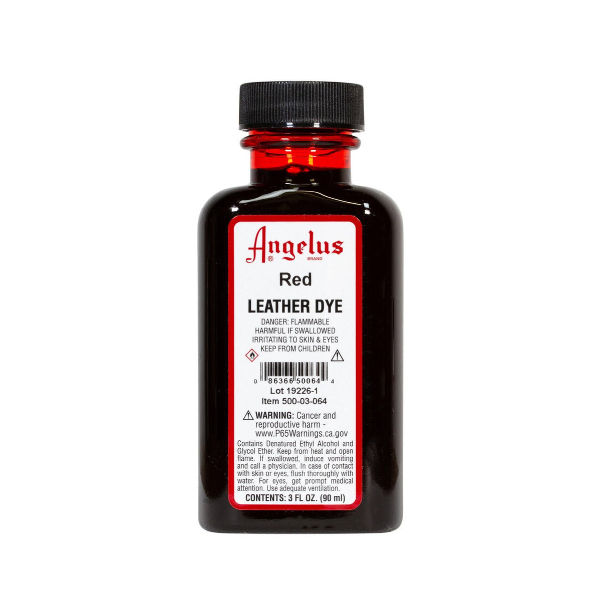 Angelus Leather Dye 3 fl oz (88.7 ml) - Red - merriartist.com