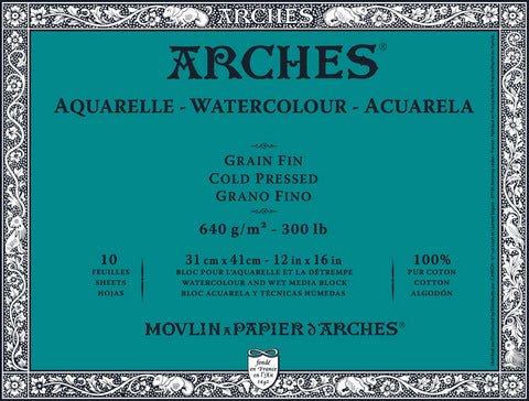 Arches Watercolor Paper Sheets - Hot Press, 300 lb.