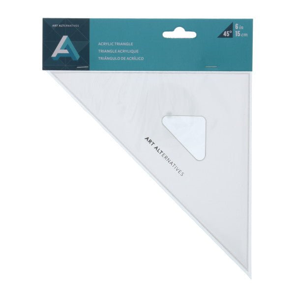 Art Alternatives Acrylic Triangle 45/90 degree - 6 inch - The Merri Artist - merriartist.com