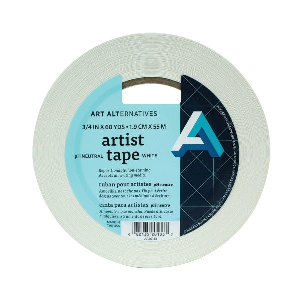 Art Alternatives Artist Tape 3/4 inch x 60 yards - White - merriartist.com