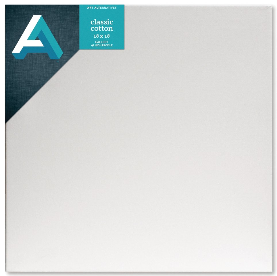 Art Alternatives Gallery Wrap 1-3/8 inch Profile Canvas 18x18 inch - merriartist.com