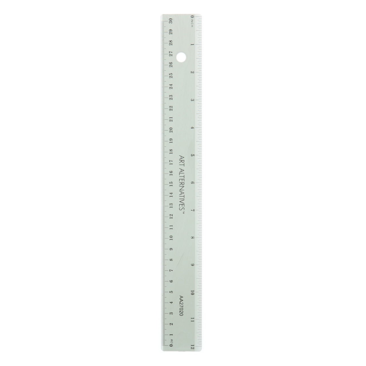 12 inch Silver Metal Ruler with Black Velour case-can Be Personalized