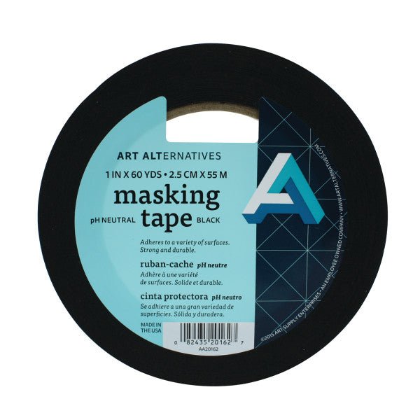 Black Masking Tape 1 inch x 60 yards - merriartist.com