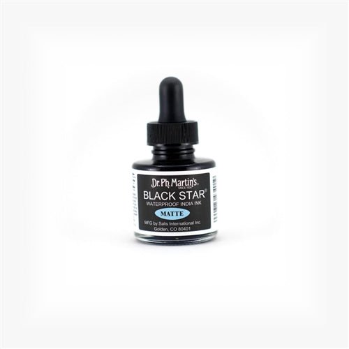 Black star matte ink 1 oz. - merriartist.com