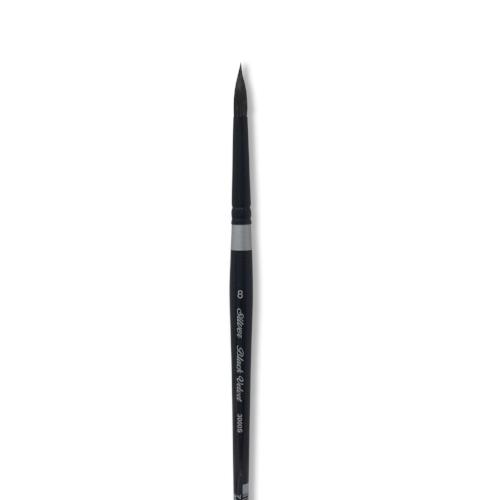 Black Velvet Watercolor Brush - Round #8 - merriartist.com