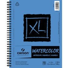 Canson XL Watercolor Side Wire-Bound Pad - 30 Sheets 7x10 inch - merriartist.com