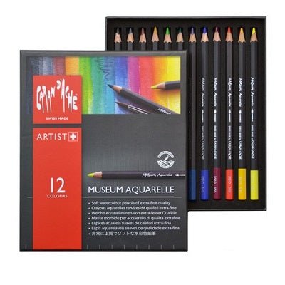 Caran d'Ache Museum Aquarelle Pencil Set of 12 - merriartist.com