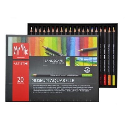 Caran d'Ache Museum Aquarelle Pencil Set of 20 - Landscape Assortment - merriartist.com