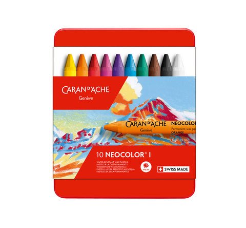 Caran d'Ache Neocolor I (Water Resist) Artist Crayons - set of 10 - merriartist.com