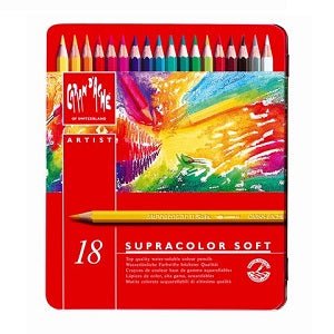 Caran d'Ache Supracolor Soft Aquarelle Pencils - set of 18 - merriartist.com