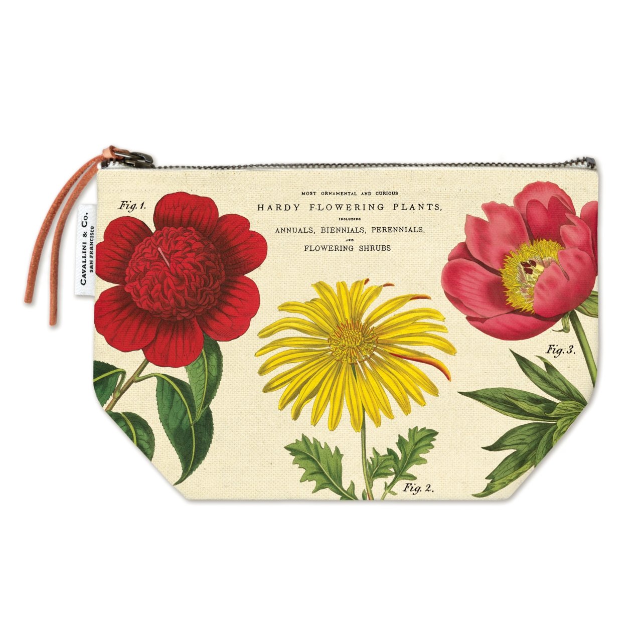 Cavallini Vintage Inspired Pouch - Botanica - merriartist.com