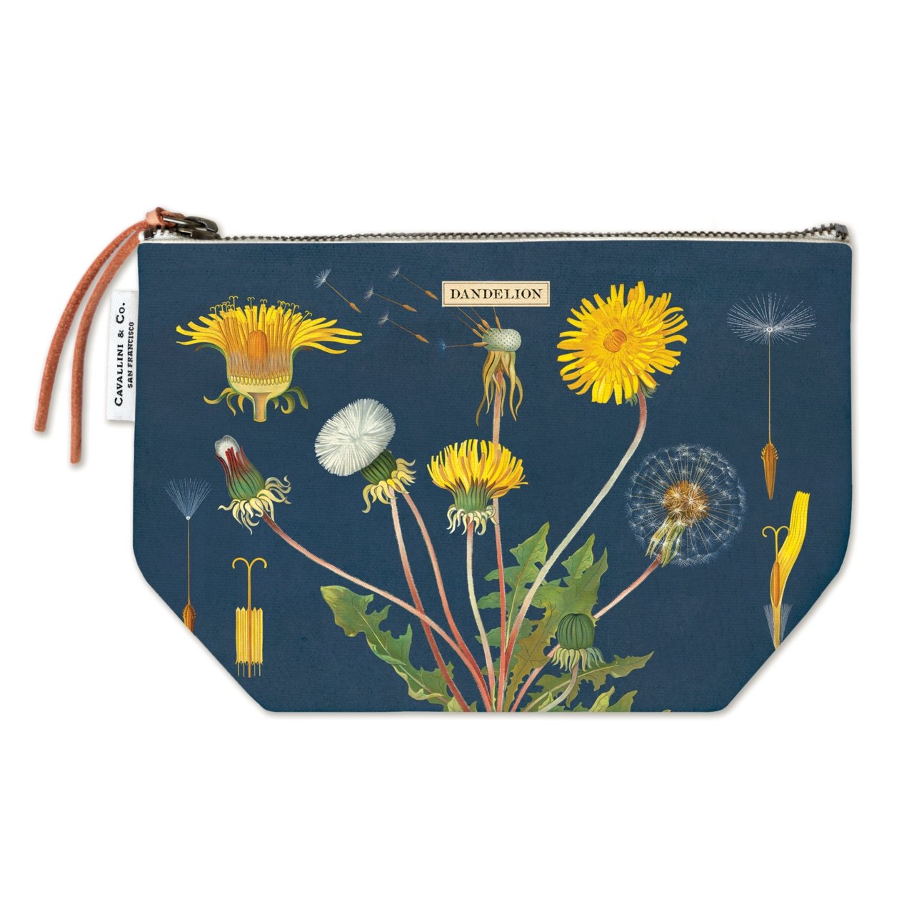 Cavallini Vintage Inspired Pouch - Dandelions - merriartist.com