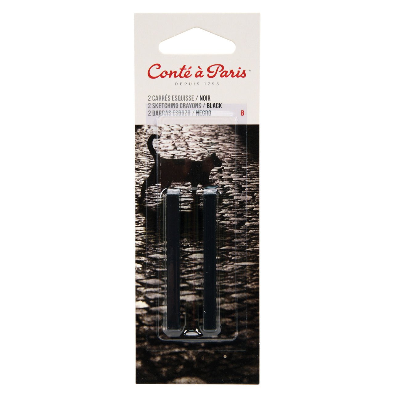 Conte Crayon 2 pack Black B - merriartist.com
