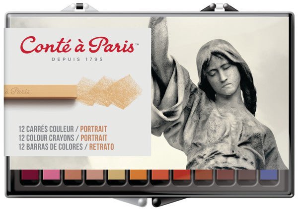 Conte Crayon assortment 12 color portrait - merriartist.com
