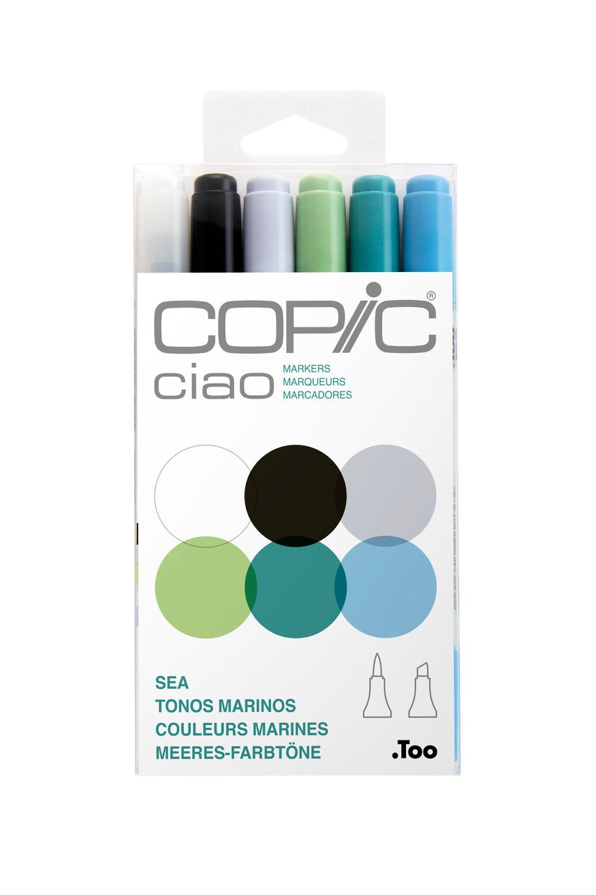 Copic CIAO 6 Marker Set - Sea - merriartist.com