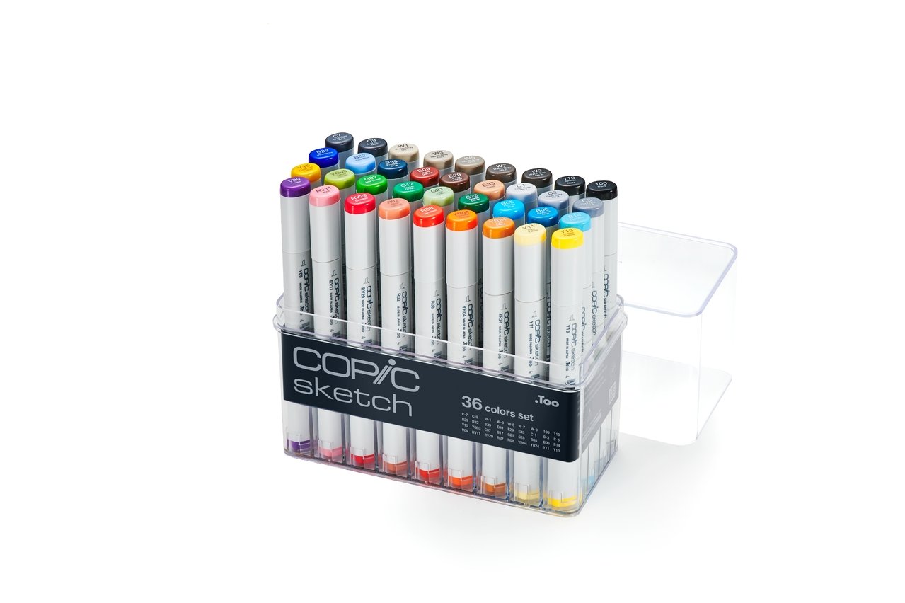 Copic Sketch Marker 36 basic set (V2) - merriartist.com