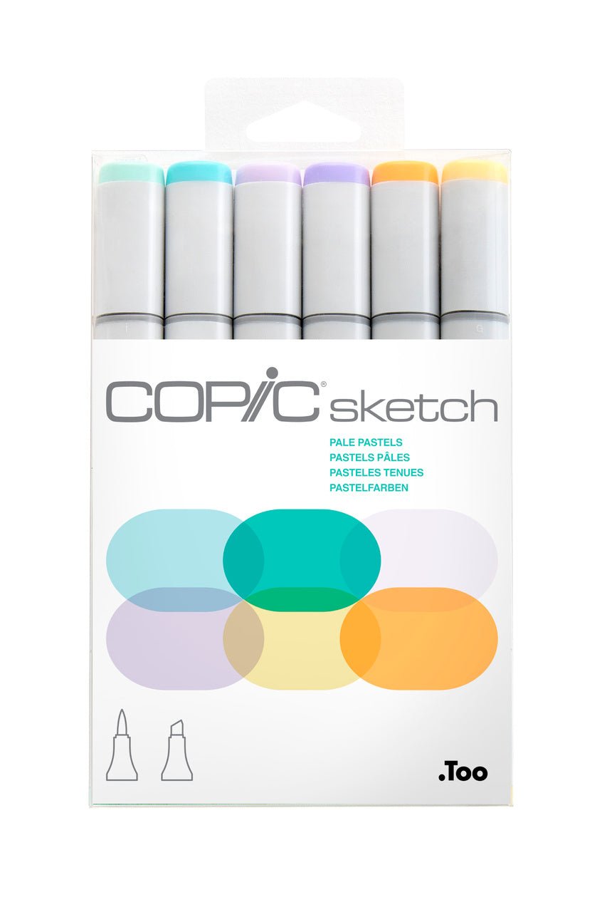 Copic Sketch Marker 6 Piece Pale Pastels Set - merriartist.com