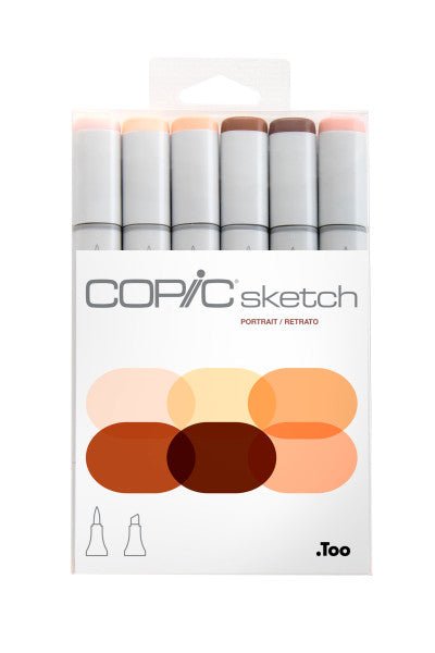 Copic Sketch Marker 6 Piece Portrait Tones Set - merriartist.com