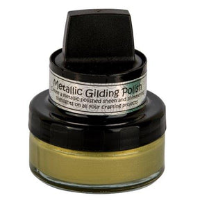 Cosmic Shimmer Metallic Gilding Polish 50 ml - Golden Olive - merriartist.com