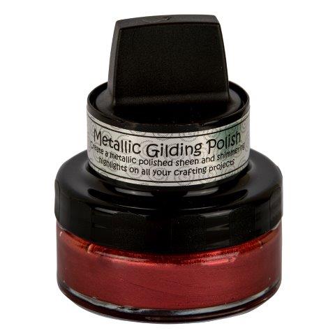 Cosmic Shimmer Metallic Gilding Polish 50 ml - Rich Red - merriartist.com