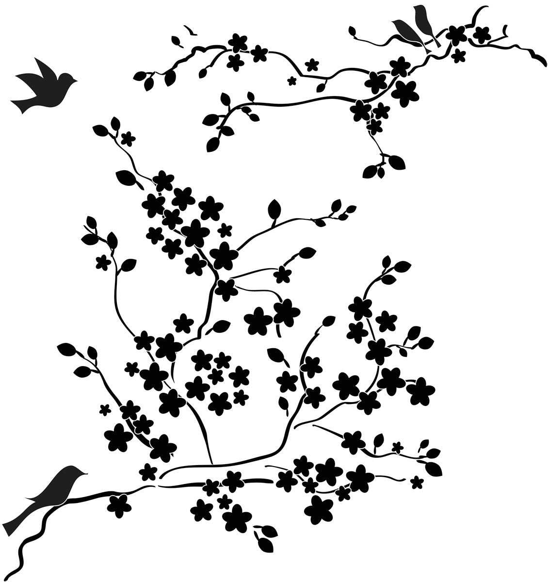 Crafters Workshop Stencil 6X6 - Cherry Blossom - merriartist.com