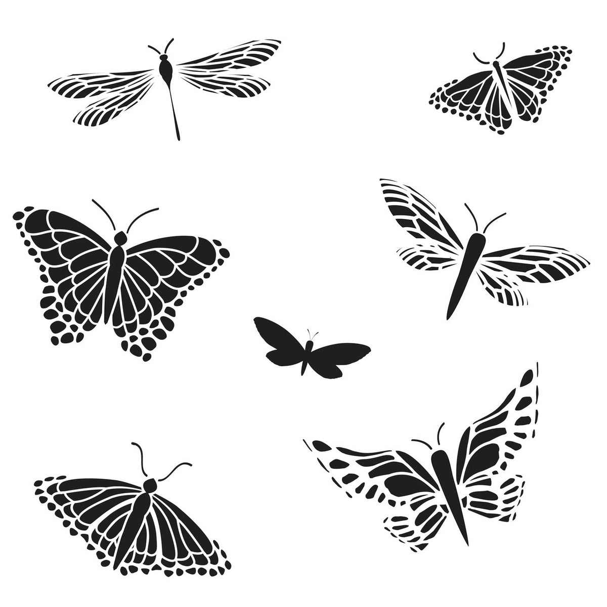 Crafters Workshop Stencil 6X6 - Mariposas - merriartist.com