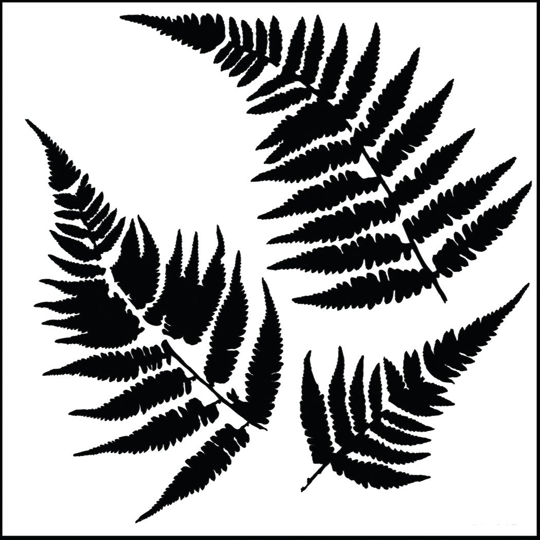 Crafters Workshop Stencil 6X6 - Mini Ferns - merriartist.com