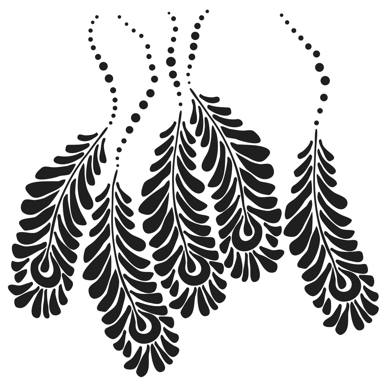 Crafters Workshop Stencil 6X6 - Peacock Feathers - merriartist.com