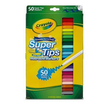 Crayola 50 Color Super Tips Washable Marker Set - merriartist.com