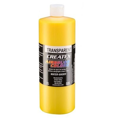 Createx Airbrush Colors 5114 Transparent Brite Yellow 32 fl. oz. - merriartist.com