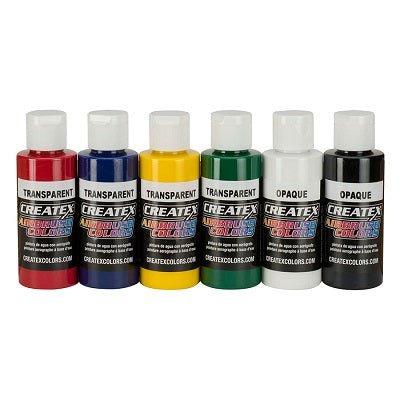 Createx Airbrush Colors Set of 6 Primary colors - merriartist.com