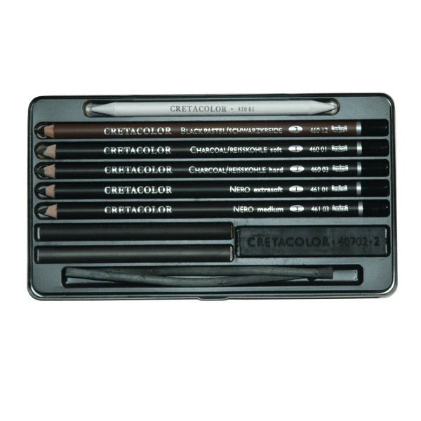 Cretacolor Noir 11 Piece Charcoal Drawing Set - merriartist.com