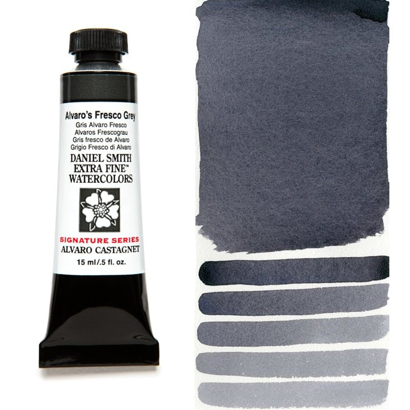 Daniel Smith Extra Fine Watercolor - Alvaro's Fresco (cool) Grey 15 ml - merriartist.com