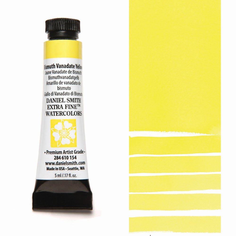 Daniel Smith Extra Fine Watercolor - Bismuth Vanadate Yellow 5 ml (small tube) - merriartist.com