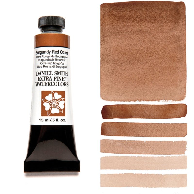 Daniel Smith Extra Fine Watercolor - Burgundy Red Ochre 15 ml - merriartist.com