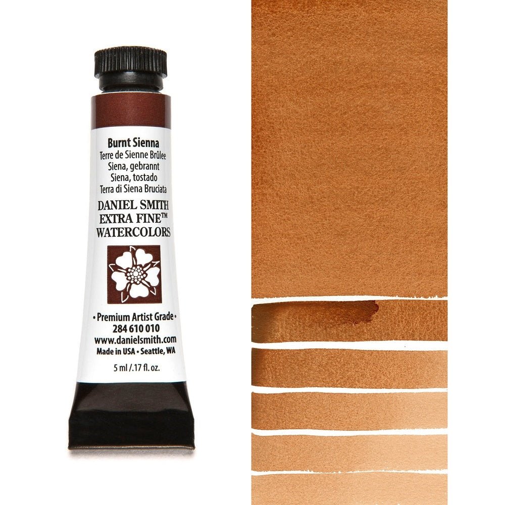 Daniel Smith Extra Fine Watercolor - Burnt Sienna 5 ml (small tube) - merriartist.com